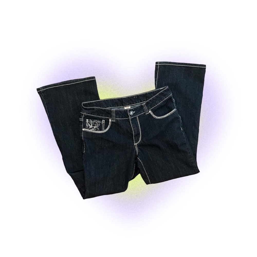 y2k embroidered bedazzled jeans
